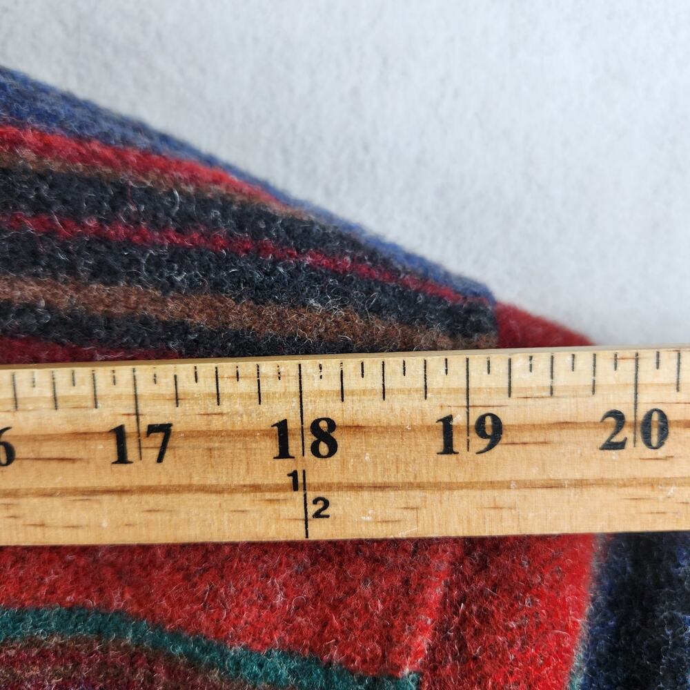 VTG 80’s Woolrich WMNS Blanket Jacket Wool Stripped Aztec Red Western SZ M EUC - Picture 14 of 16